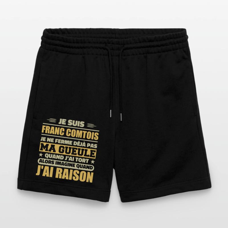 Franc comtois je ferme pas ma gueule franche comté Short de jogging bio TRAINER Stanley/Stella unisexe