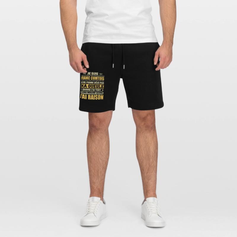 Franc comtois je ferme pas ma gueule franche comté Short de jogging bio TRAINER Stanley/Stella unisexe