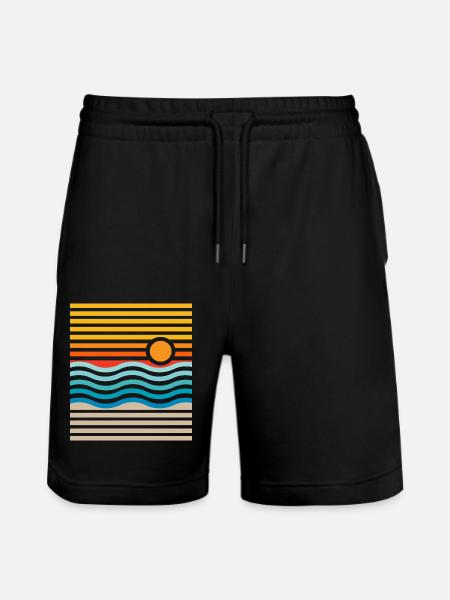 summer - Stanley/Stella Trainer Unisex Organic Jogging Shorts - black