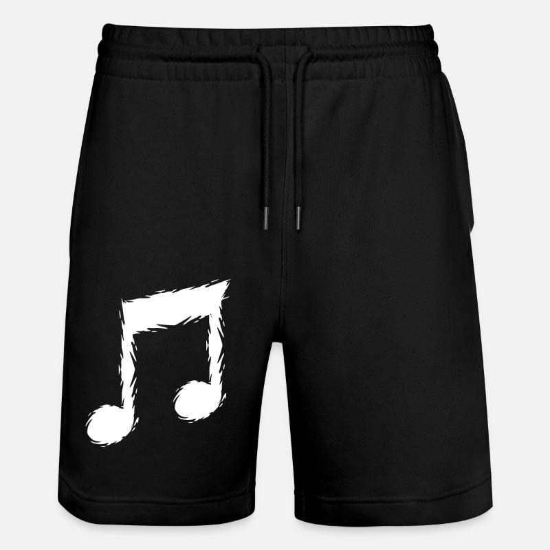Musiknote Musik Design Sänger - Stanley/Stella Unisex Bio Joggingshorts Trainer - Schwarz