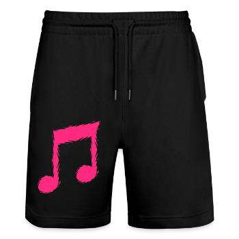 Musique musique Design Chanteur - Short de jogging bio TRAINER Stanley/Stella unisexe - noir - Devant - Nik (191cm) & Marisol (170cm)