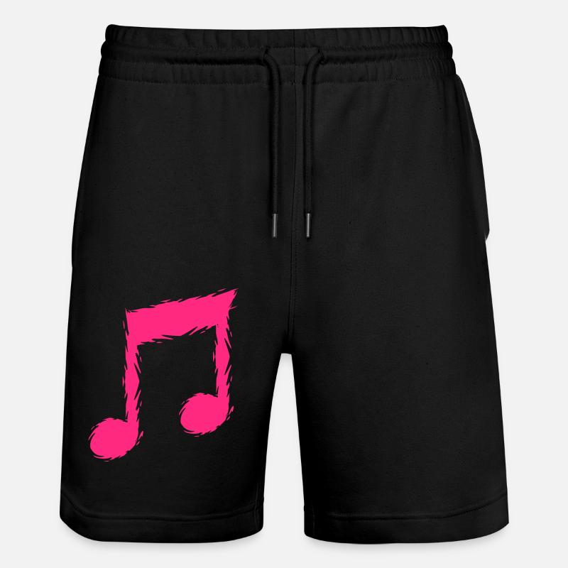 Musiknote Musik Design Sänger - Stanley/Stella Unisex Bio Joggingshorts Trainer  - Schwarz