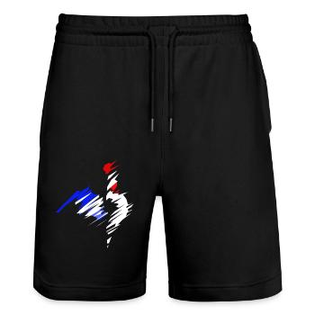 coq - Short de jogging bio TRAINER Stanley/Stella unisexe - noir - Devant - Nik (191cm) & Marisol (170cm)