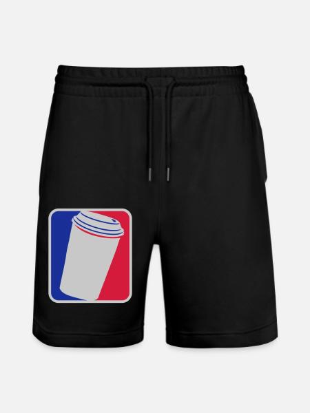 Red Blue Coffee Mug - Stanley/Stella Trainer Unisex Organic Jogging Shorts - black