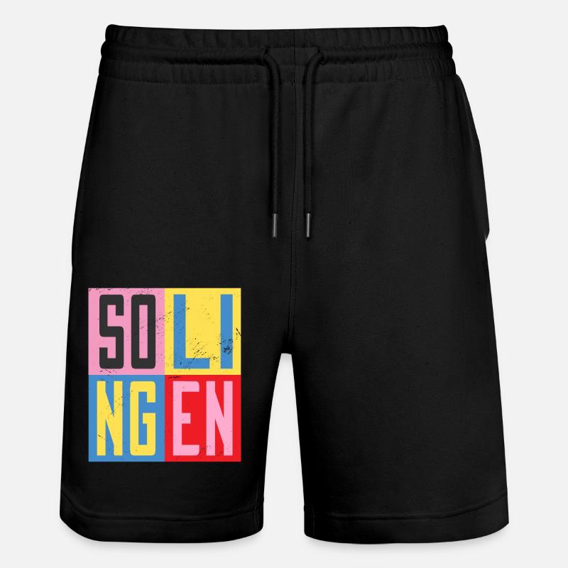 Solingen Städte Design - Stanley/Stella Unisex Bio Joggingshorts Trainer  - Schwarz