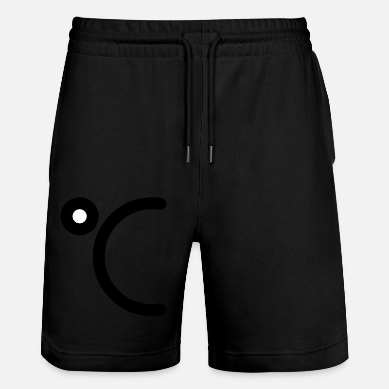 Degrees Celsius icon to personalize - Stanley/Stella Trainer Unisex Organic Jogging Shorts - black