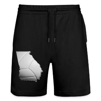 Georgia (USA) | echter Volleyball | Landkarte - Stanley/Stella Unisex Bio Joggingshorts Trainer  - Schwarz - Vorne - Nik (191cm) & Marisol (170cm)