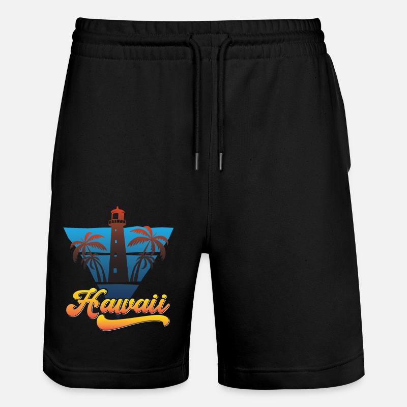 Conception du phare d’Hawaii Beach - Short de jogging bio TRAINER Stanley/Stella unisexe - noir
