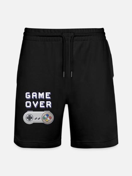 Game Over retro gaming controller - Stanley/Stella Trainer Unisex Organic Jogging Shorts - black