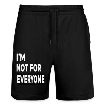 i m not for everyone - Short de jogging bio TRAINER Stanley/Stella unisexe - noir - Devant - Nik (191cm) & Marisol (170cm)