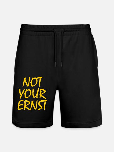 Not your ernst - Stanley/Stella Unisex Bio Joggingshorts Trainer - Schwarz