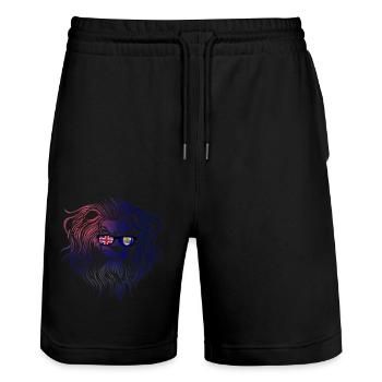 Sainte-Hélène - Short de jogging bio TRAINER Stanley/Stella unisexe - noir - Devant - Nik (191cm) & Marisol (170cm)