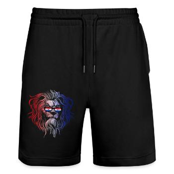 Paraguay - Stanley/Stella Unisex Bio Joggingshorts Trainer  - Schwarz - Vorne - Nik (191cm) & Marisol (170cm)