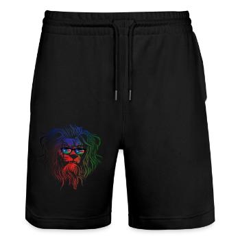 Sud Soudan - Short de jogging bio TRAINER Stanley/Stella unisexe - noir - Devant - Nik (191cm) & Marisol (170cm)