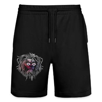 Corée du Sud - Short de jogging bio TRAINER Stanley/Stella unisexe - noir - Devant - Nik (191cm) & Marisol (170cm)