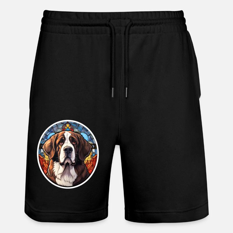 Tête de Saint-Bernard - Short de jogging bio TRAINER Stanley/Stella unisexe - noir