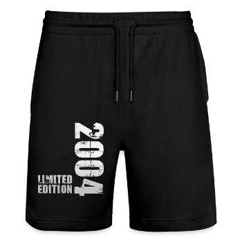 2004 Vintage Jahrgang geboren Geburtstag Geschenk - Stanley/Stella Unisex Bio Joggingshorts Trainer  - Schwarz - Vorne - Nik (191cm) & Marisol (170cm)