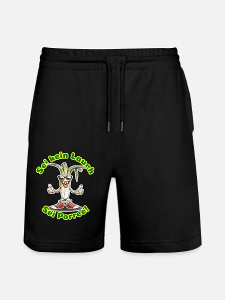 Don't be leeks - Be leeks! - Stanley/Stella Trainer Unisex Organic Jogging Shorts - black