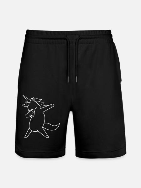 dabbing licorne - Short de jogging bio TRAINER Stanley/Stella unisexe - noir