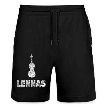 Viola Lennas - Short de jogging bio TRAINER Stanley/Stella unisexe - noir - Devant - Nik (191cm) & Marisol (170cm)