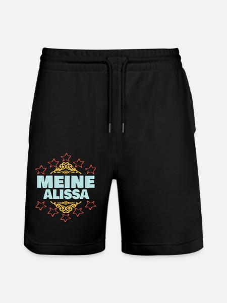 Alissa als Mädchen - Stanley/Stella Unisex Bio Joggingshorts Trainer - Schwarz