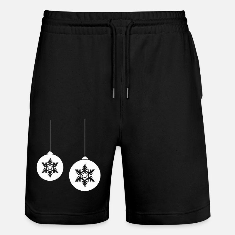 Weihnachtskugel stern 2 - Stanley/Stella Unisex Bio Joggingshorts Trainer  - Schwarz