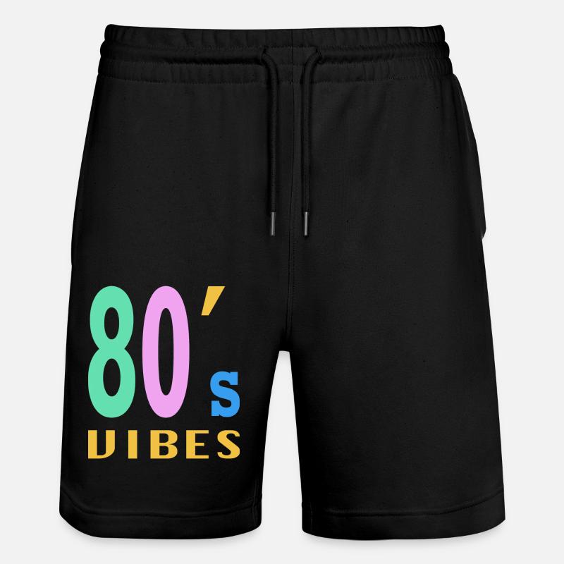 80s 80er Party Spruch Geschenk - Stanley/Stella Unisex Bio Joggingshorts Trainer  - Schwarz
