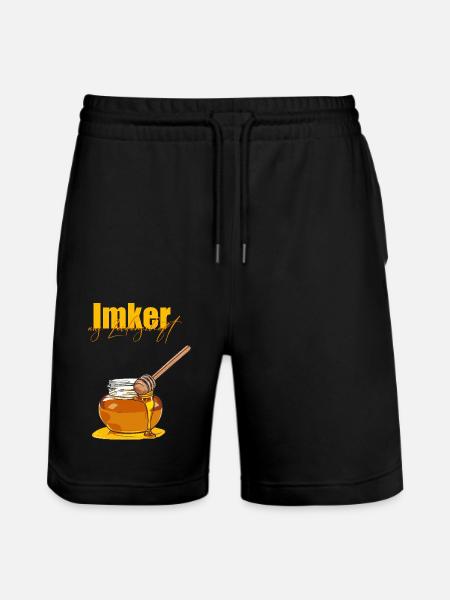 Passionate beekeeper // Illustration - Stanley/Stella Trainer Unisex Organic Jogging Shorts - black