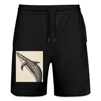 Anatomie de la baleine - Short de jogging bio TRAINER Stanley/Stella unisexe - noir - Devant - Nik (191cm) & Marisol (170cm)