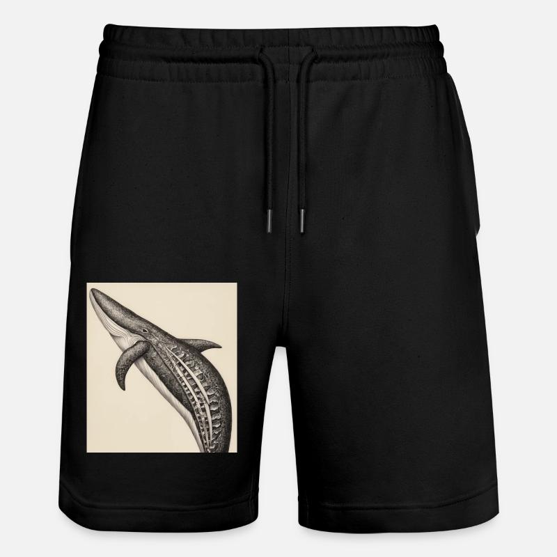 Anatomie der Wale - Stanley/Stella Unisex Bio Joggingshorts Trainer  - Schwarz