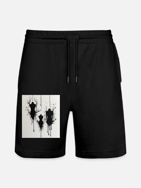 Mannequins with ink stains - Stanley/Stella Trainer Unisex Organic Jogging Shorts - black