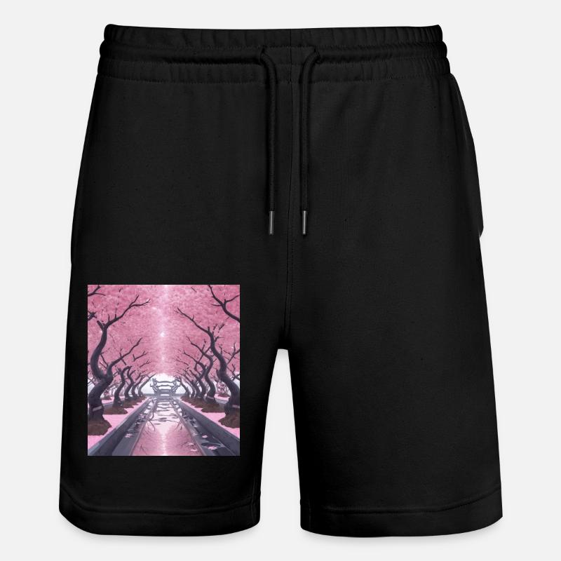 Tunnel de cerisier en fleurs - Short de jogging bio TRAINER Stanley/Stella unisexe - noir