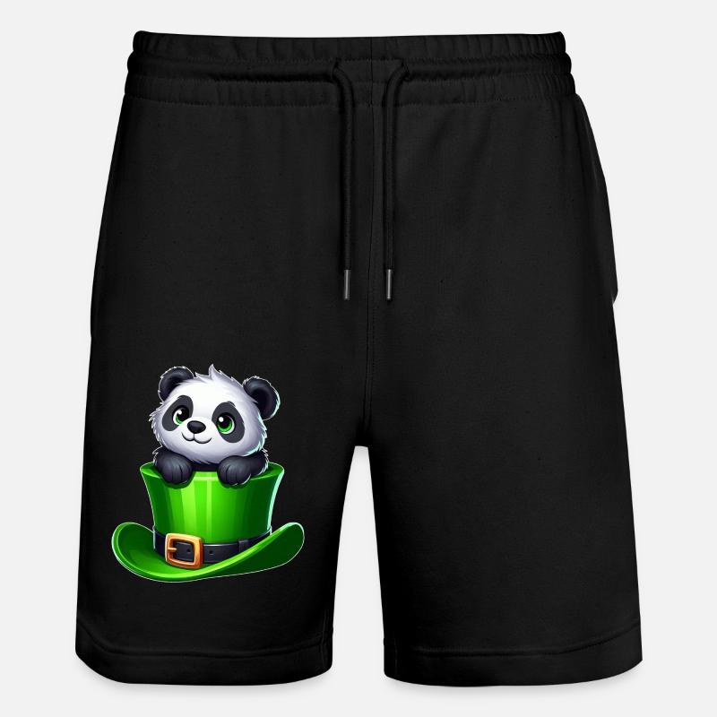 Saint-Patrick Panda Cylindre Trèfle - Short de jogging bio TRAINER Stanley/Stella unisexe - noir