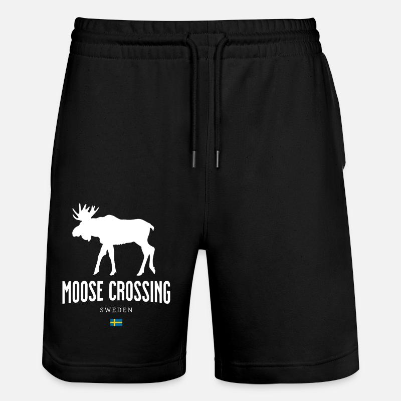Moose, Suède - Short de jogging bio TRAINER Stanley/Stella unisexe - noir
