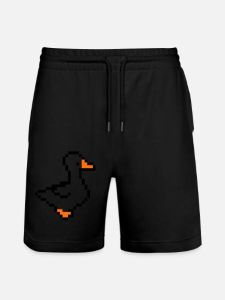 Pixel Duck - Stanley/Stella Trainer Unisex Organic Jogging Shorts - black