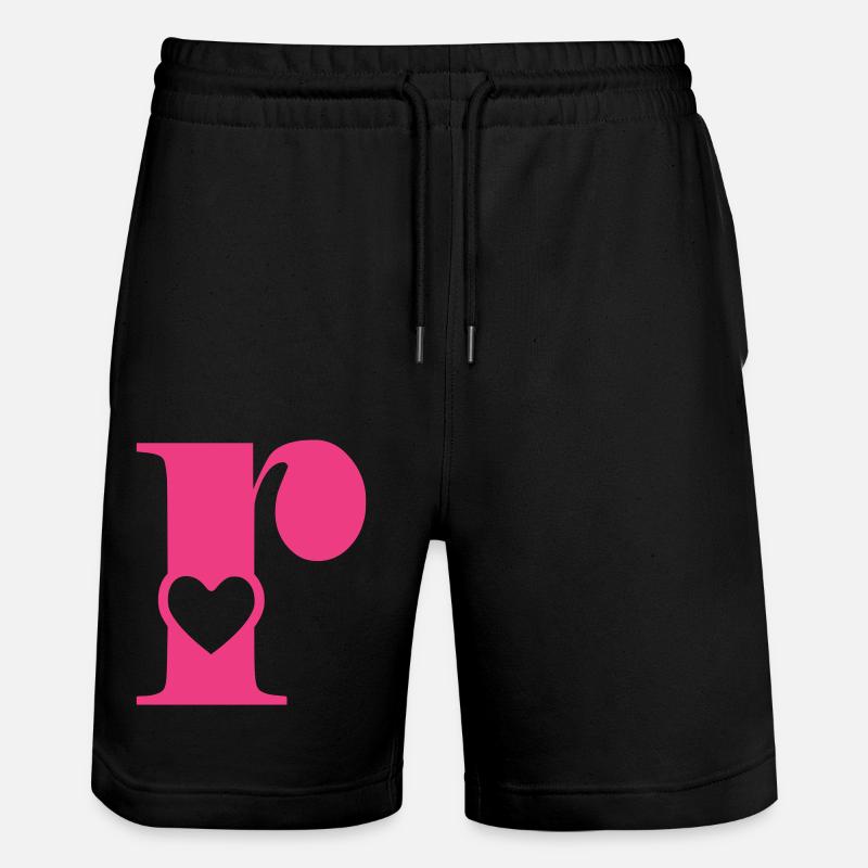 Lettre r lettre initiale avec coeur - Short de jogging bio TRAINER Stanley/Stella unisexe - noir