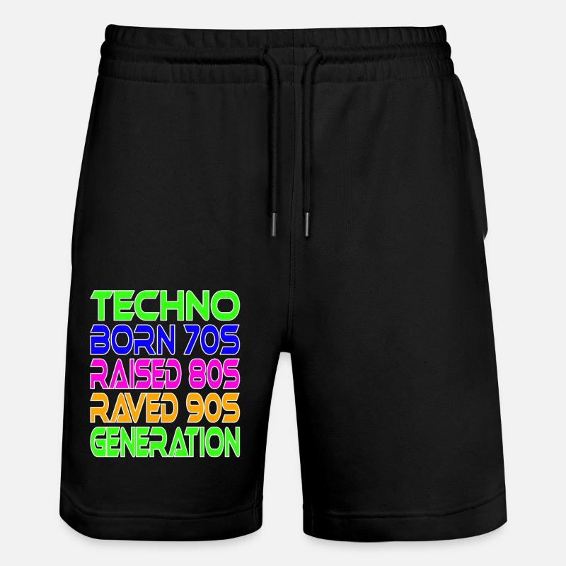 Techno Generation - Stanley/Stella Trainer Unisex Organic Jogging Shorts - black