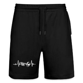Trompeten-Herzschlag - Stanley/Stella Unisex Bio Joggingshorts Trainer  - Schwarz - Vorne - Nik (191cm) & Marisol (170cm)