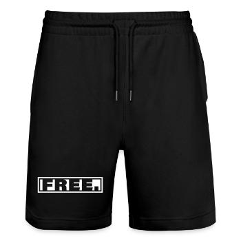 FREE. - Stanley/Stella Unisex Bio Joggingshorts Trainer  - Schwarz - Vorne - Nik (191cm) & Marisol (170cm)