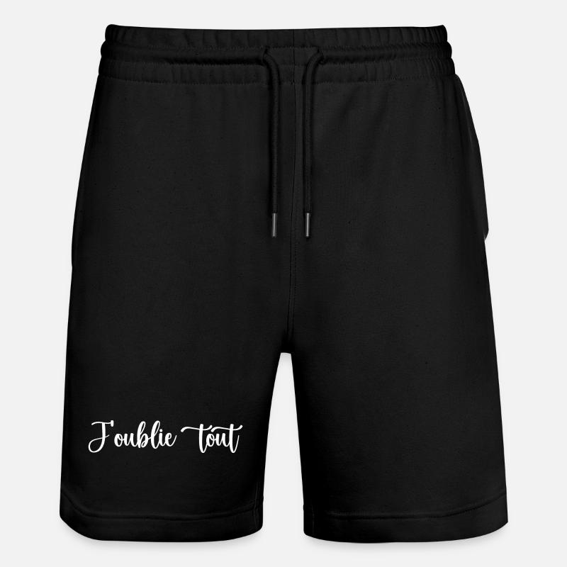 J'oublie Tout - Short de jogging bio TRAINER Stanley/Stella unisexe - noir