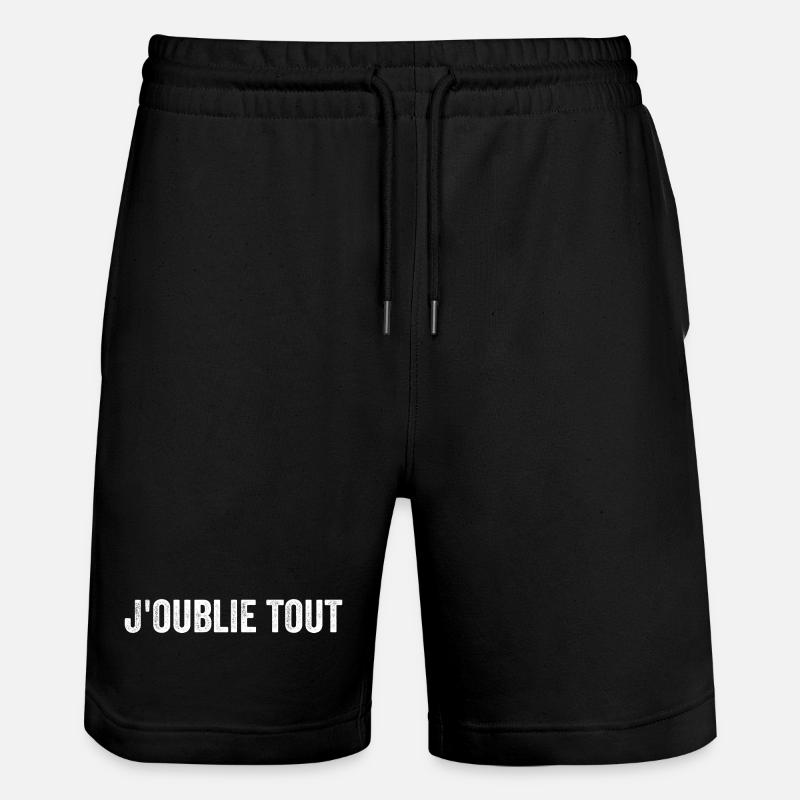 J'oublie Tout - Short de jogging bio TRAINER Stanley/Stella unisexe - noir