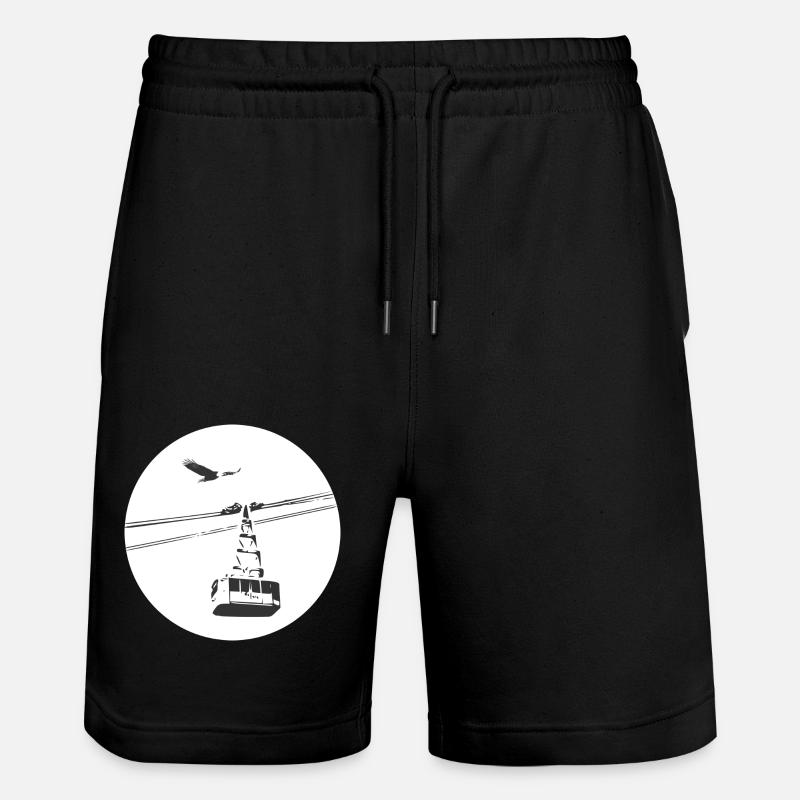 Gondola with eagle black - Stanley/Stella Trainer Unisex Organic Jogging Shorts - black