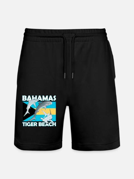 Tiger Beach Bahamas - Stanley/Stella Trainer Unisex Organic Jogging Shorts - black