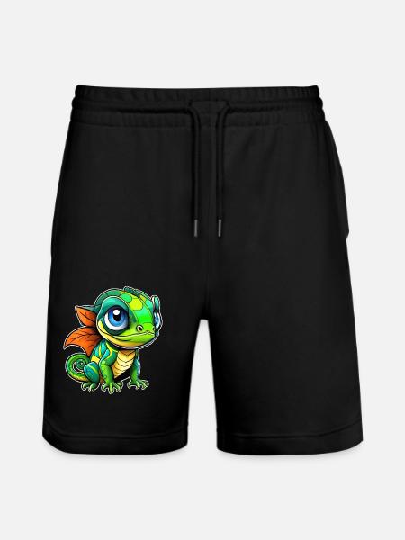 Mignon petit lézard - Short de jogging bio TRAINER Stanley/Stella unisexe - noir