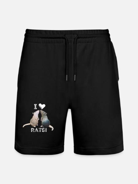 Ratten - J’aime les rats - Short de jogging bio TRAINER Stanley/Stella unisexe - noir