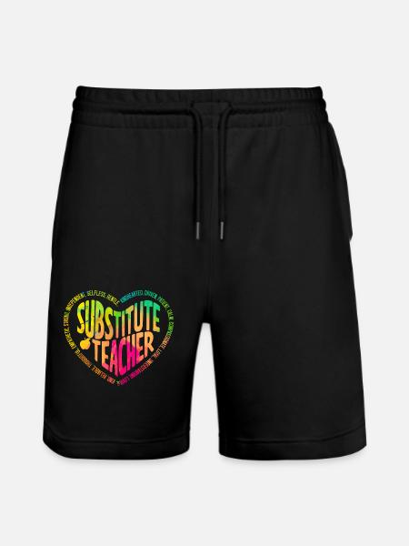 Cool Pride Passion Enseignant suppléant - Short de jogging bio TRAINER Stanley/Stella unisexe - noir