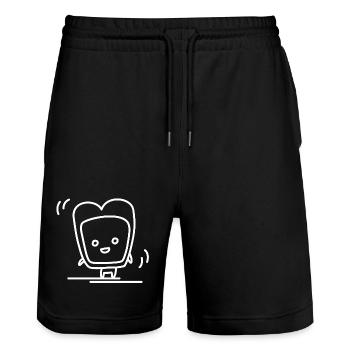 Dancing Toast - Stanley/Stella Unisex Bio Joggingshorts Trainer  - Schwarz - Vorne - Nik (191cm) & Marisol (170cm)