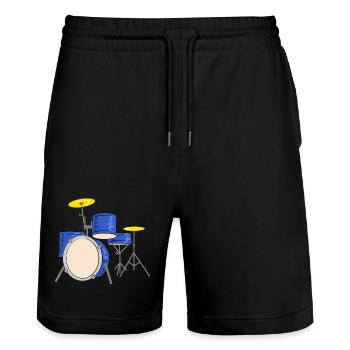 percussion - Short de jogging bio TRAINER Stanley/Stella unisexe - noir - Devant - Nik (191cm) & Marisol (170cm)