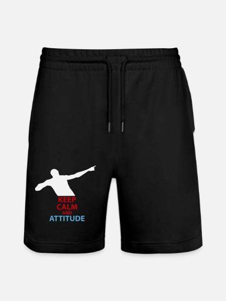 Calm and Attitude Silhouette - Stanley/Stella Trainer Unisex Organic Jogging Shorts - black