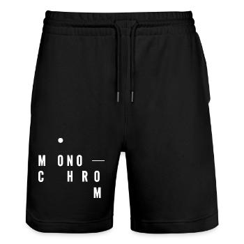 Monochrom-Fotografie - Stanley/Stella Unisex Bio Joggingshorts Trainer  - Schwarz - Vorne - Nik (191cm) & Marisol (170cm)